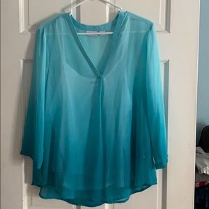 NWOT Liz Claiborne ombré blouse size L